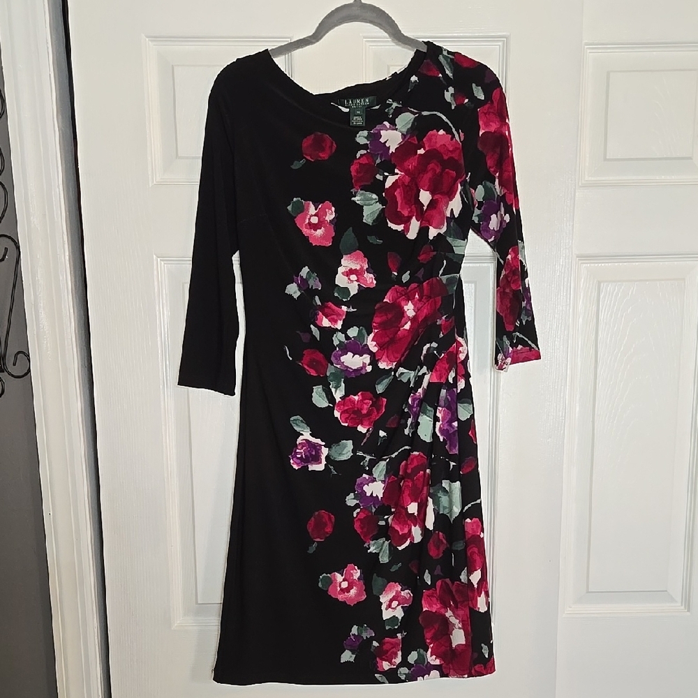 Floral Black Dress